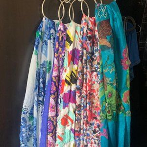 Wide variety of scarves, floral, pattern